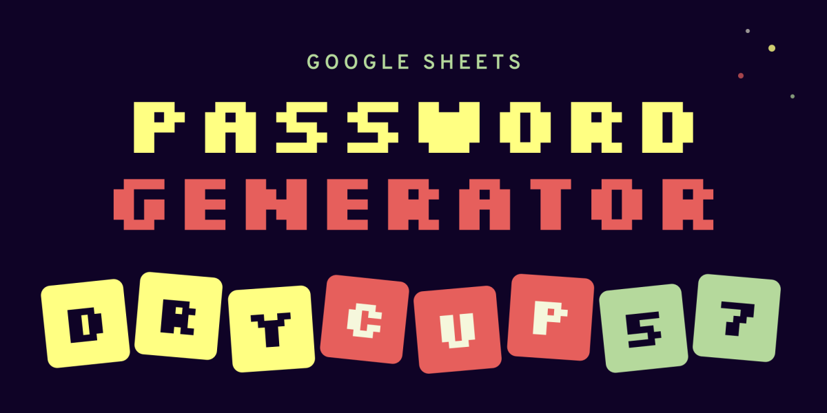 Google Sheets Password Generator
